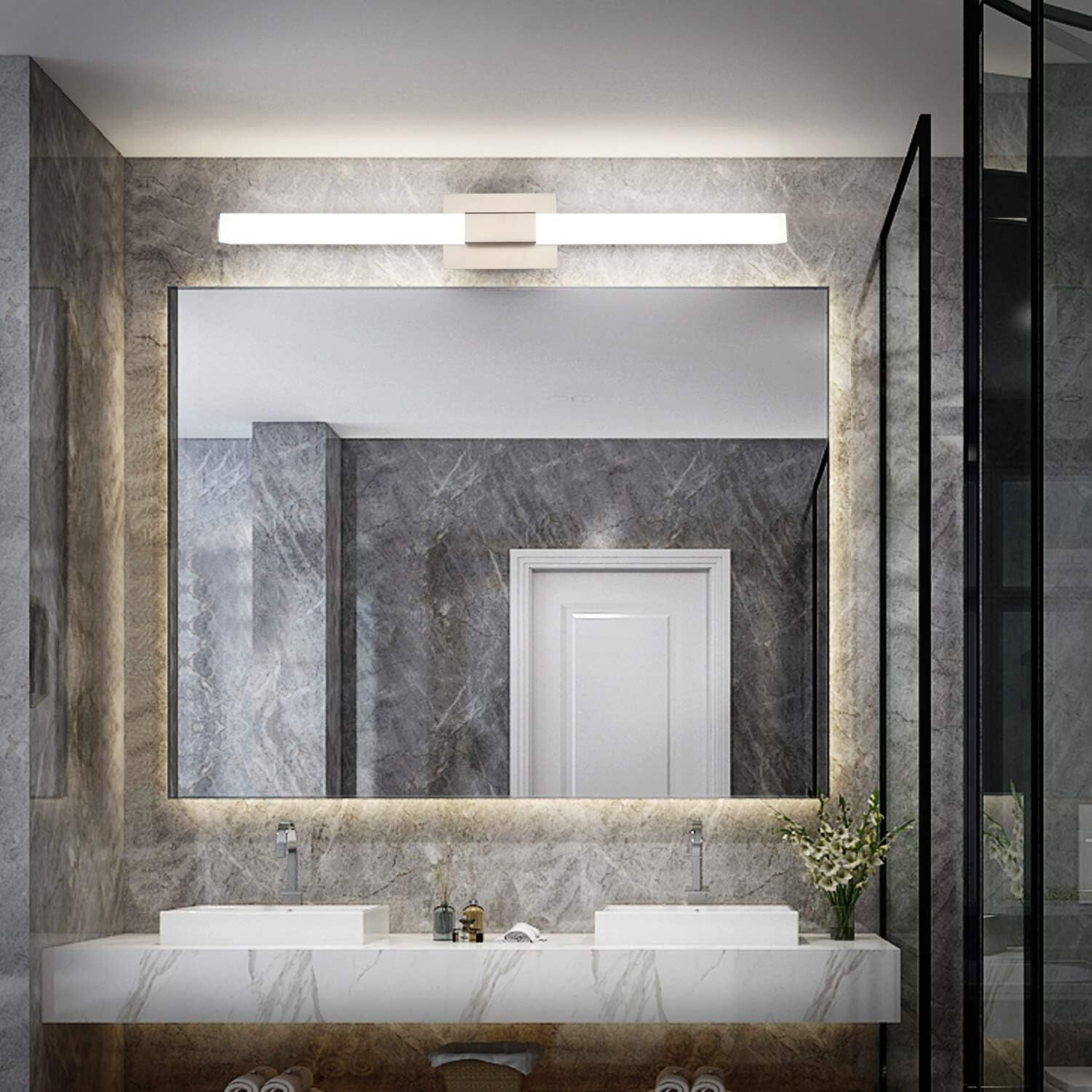 ZUZITO Bathroom Light Fixtures Over Mirror Modern LED Vanity Light Bar