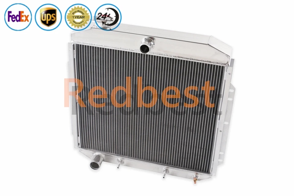 3 ряда алюминиевых радиаторов подходят для 1953 1954 1955 1956 Ford F-100 F-250 F-350 L6 V8 - Изображение 3 из 4