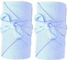 2x 10cm 2m ELASTIC BANDAGE Horse Pony TIE FASTENING Leg Tail Wrap AERBORN Blue