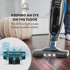 2in1 Handstaubsauger Bodensauger Akkusauger LED Licht beutellos kabellos blau – Bild 2