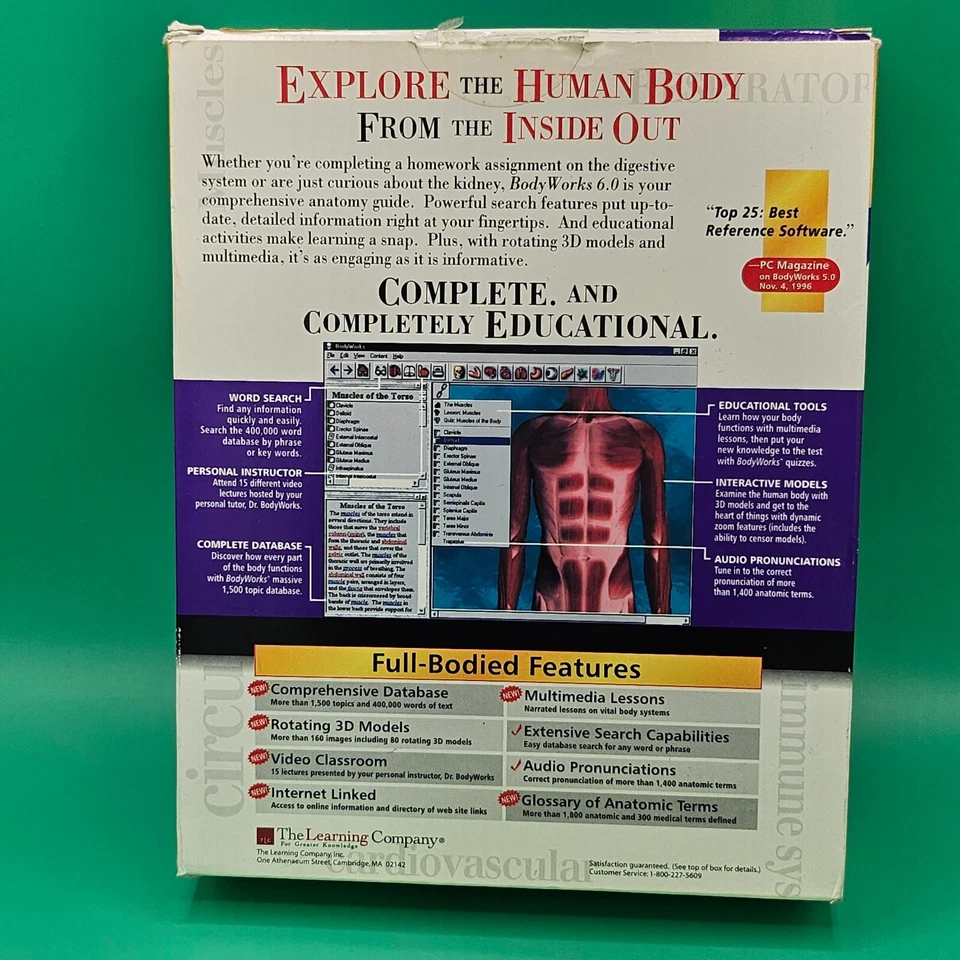 BodyWorks 6.0 Version CD PC Software 3D Journey Human Anatomy BIG BOX Complete - Image 2 of 4
