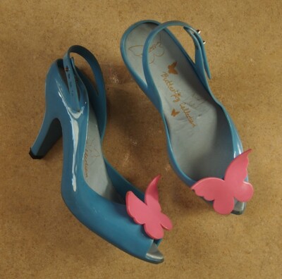 tosca blu 40 butterfly silicon high heel sandals vintage