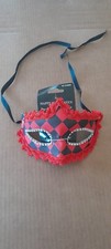 Venetian Sparkle red Costume Face Eye Mask Halloween Bling Glitter