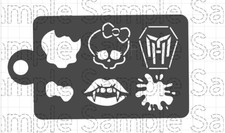 Monster Girls - Face Painting STENCIL