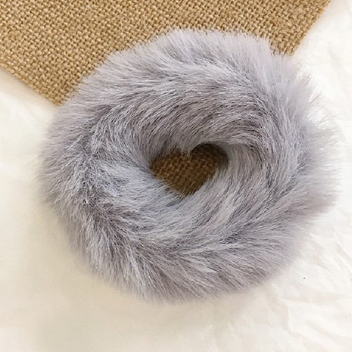 Girl Colorful Plush Hair Ties Ring Rope Rubber Band Stretchy Ponytail Scrunchi ε - Picture 22 of 25