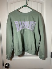 Divided H M Harvard University Light Green Pull Over Sweater Long Sleeve - Large