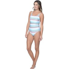 Jantzen L19910 Womens White On The Horizon Swimsuit Size 12