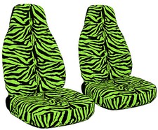 Universal Velvet Zebra Car Seat Covers 9 Color Options Orange -purple-pink