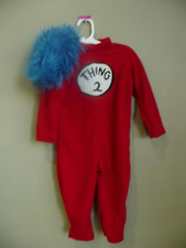 Pottery Barn Kids Cat in the Hat dr Seuss Thing 2 two costume 0-6 months