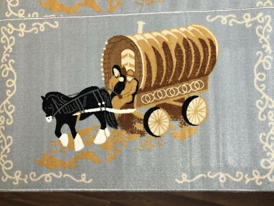 RÖMISCHE WASCHBARE FUSSMATTEN RUTSCHFEST 40X70CM GYPSY ROAD TOP QUALITÄT GRAU