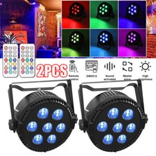 2PCS 105W RGBW 7 LED Stage Lighting DMX DJ Disco Party Club Dance Show Par Light