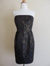 NWT J.CREW  COLLECTION FOMAL DRESS, 38622, SZ 12 BLACK, NAVY $495