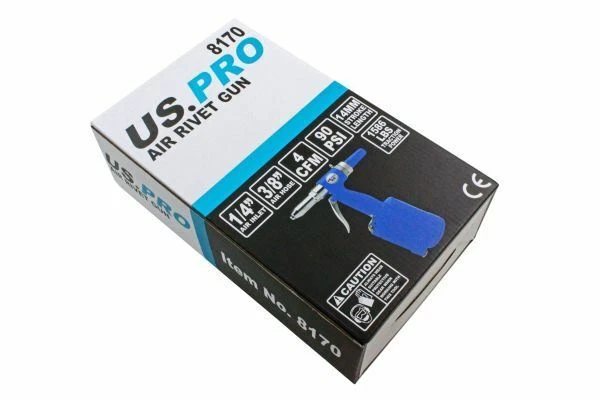 US PRO Professional Air Hydraulic Rivet Gun Pop Riveter Power Tool 8170 - Image 2 of 2