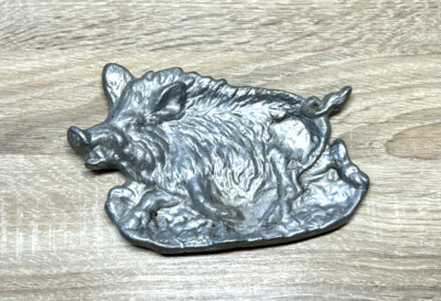 Vintage Sowjetischer Aschenbecher Wildschwein Schwein Schale Retro Stil Sammlerstück