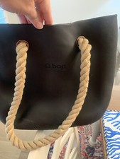 O Bag Mini Borsa Nautica Nera Ottima per Picnic Spiaggia Borsa Estiva