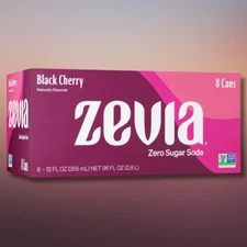Zero Sugar Soda, Black Cherry, 12 Ounce Cans (Pack 12 Fl Oz of 8)