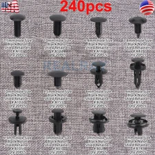 240x Plastic Trim Retainer Fastener Clips Push Pin Fender Bumper Assortment kit