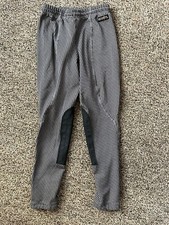 Kids Med Kerrits Fleece Lite Knee Patch Tan Riding Tights Breeches Medium Warm
