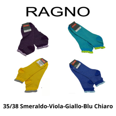 Set 4x Rigato Damen/Unisex Knöchelsocken, Baumwolle, Multicolor, 9001G Spinne