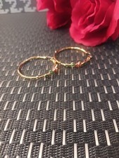 Rose Flower Shaped Hoop Yellow Gold Tone Earrings For Women Flower Garden Lovers