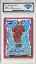 2020 Leaf Metal Draft JAKE VOGEL Red Mojo Auto 1/1 💎 DSG 10 Gem Mint