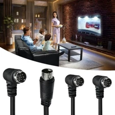 9Pin S-video Mini Din Adapter Extension Cable Wire 9 Needle Cord Enhances