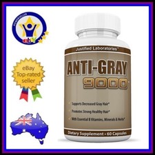 ANTI GRAY 9000 Grey Hair Vitamins Saw Palmetto Biotin Hair Loss Supplement