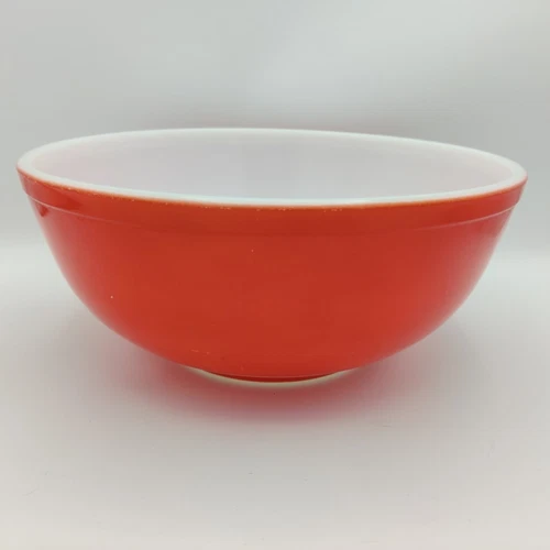 Vintage Pyrex Nesting Mixing Bowl 404 Red Primary Color 4 Quart Sunshine Stamp