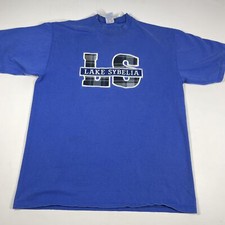 Vintage Jerzees Mens T-Shirt Size L Lake Sybelia Florida Logo Made In USA