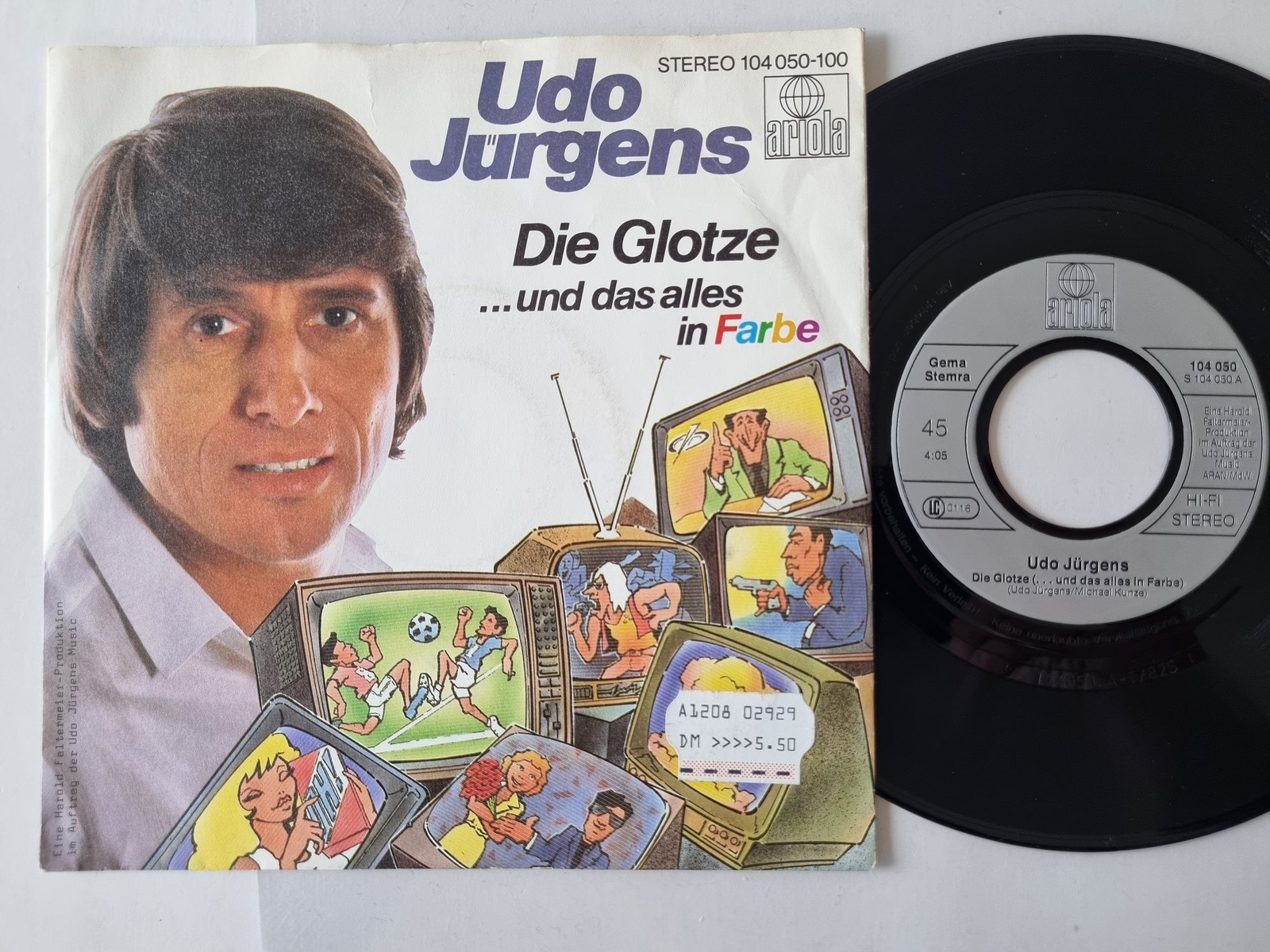 Udo Jürgens - Die Glotze (… und das alles in Farbe) 7'' Vinyl Germany
