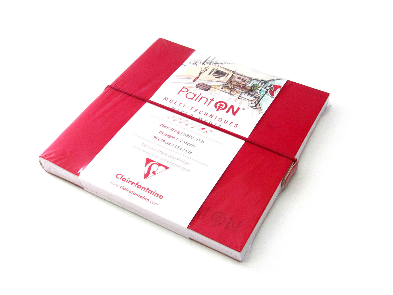 CLAIREFONTAINE PAINT ON - TACCUINO - 250 g/mq - 19x19cm - QUADERNO 32 FG