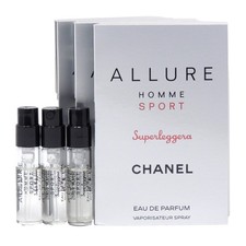 CHANEL ALLURE HOMME SPORT SUPERLEGGERA EDP 1.5ml .05oz x 3 COLOGNE SPRAY SAMPLES