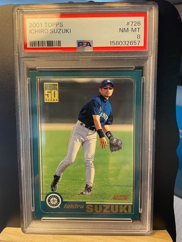 2001 Topps - Ichiro Suzuki #726 (RC) PSA 8