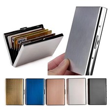 RFID Blocking Credit Card Holder Slim Aluminum Metal Wallet Case