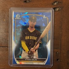 Ethan Salas 1st Sapphire 2023 Bowman Chrome Sapphire BCP-171 San Diego
