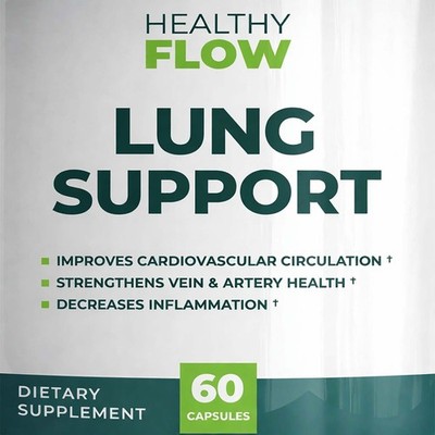 Healthy Flow Lung Support Dietary Supplement 60 Capsules