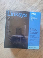 Brand new Linksys WiFi 6 Classic Micro Router Pro 6 AX5400 MR55WH Dual band mesh