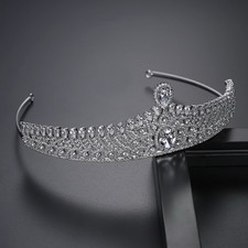 Wedding Bridal CZ Crystal Tiara