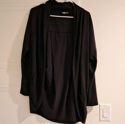 The North Face Cocoon Bat Wing Shrug Wool Blend Open Front Cardigan Sweater
