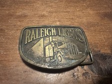Belt Buckle Raleigh Lights Trucking Big Rig 18-Wheeler Tractor Trailer USA Made