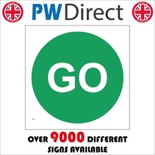 SIGN Go Road Works Highway Road Maintenance Traffic Control Stop Hand TR217A