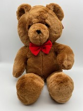 Dakin Fun Farm Honey Jo Teddy Bear Brown Plush Red Bow Tie 1986 Vintage w/tags