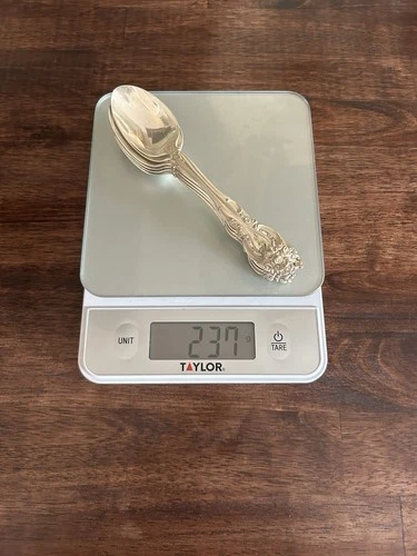 La Scala By Gorham 6 Sterling Silver Teaspoons 6 1/2" 237 grams Lot No Mono