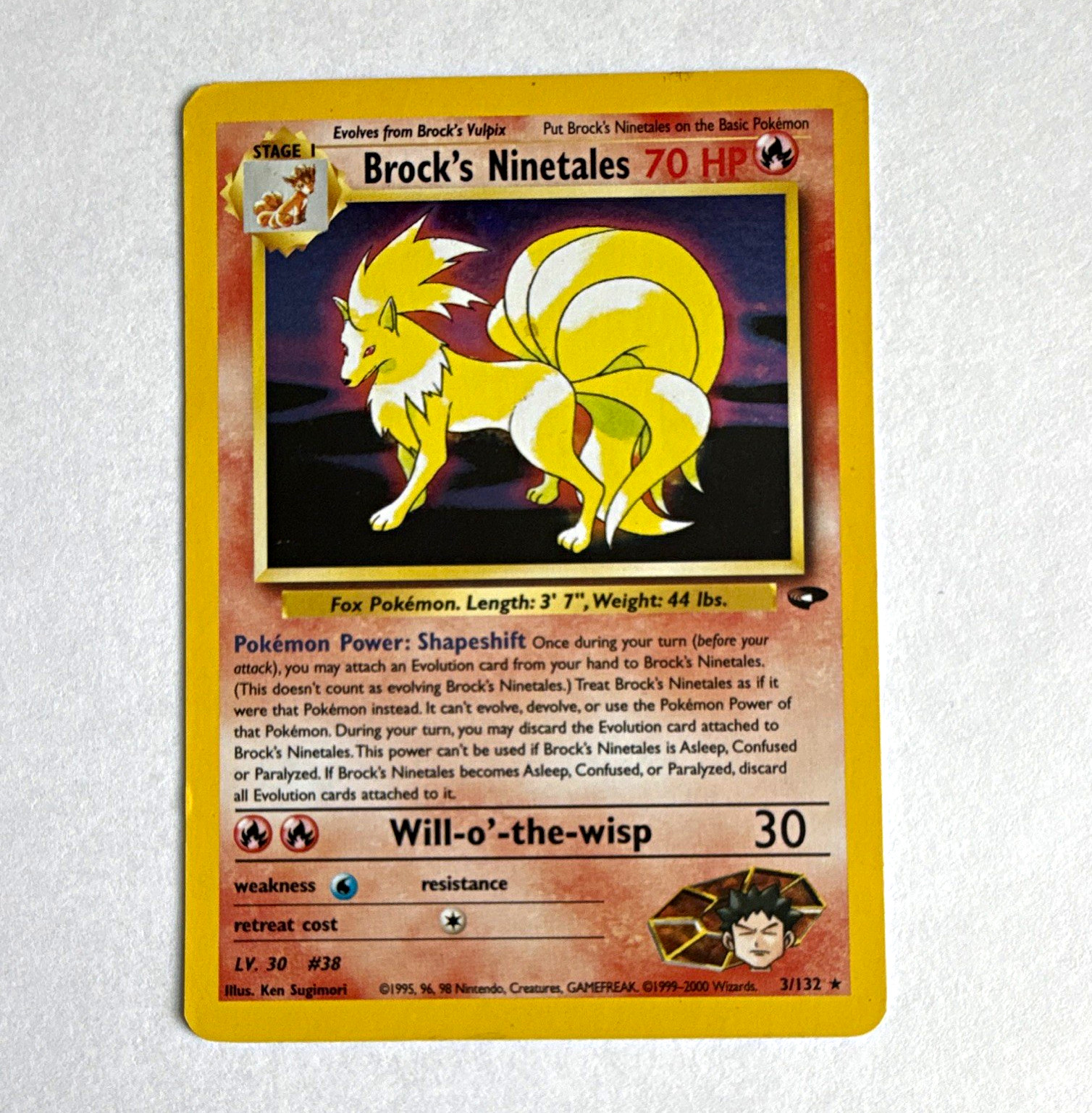 Wizards of the Coast Pokémon TCG Brock's Ninetales 3/132 Gym Challenge Holo