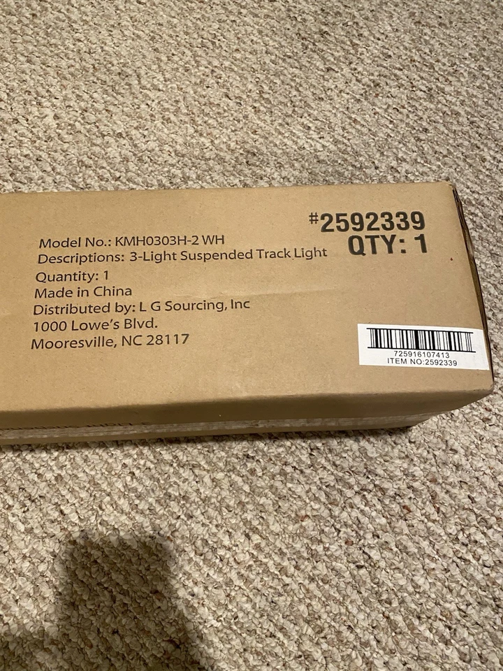 allen + roth Mason 3-Light 25.62-in White Dimmable Suspended Track Bar Light Kit - Image 2 of 3