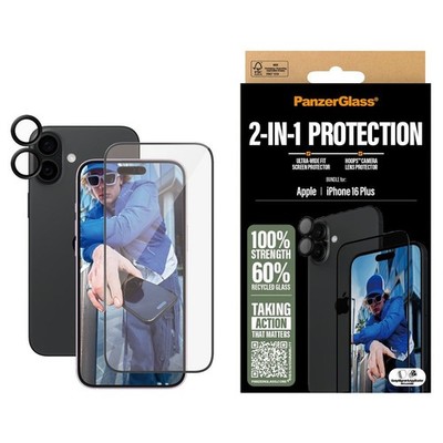 PanzerGlass 2-in-1 Protection Bundle für iPhone 16 Plus | UVP 35,99£