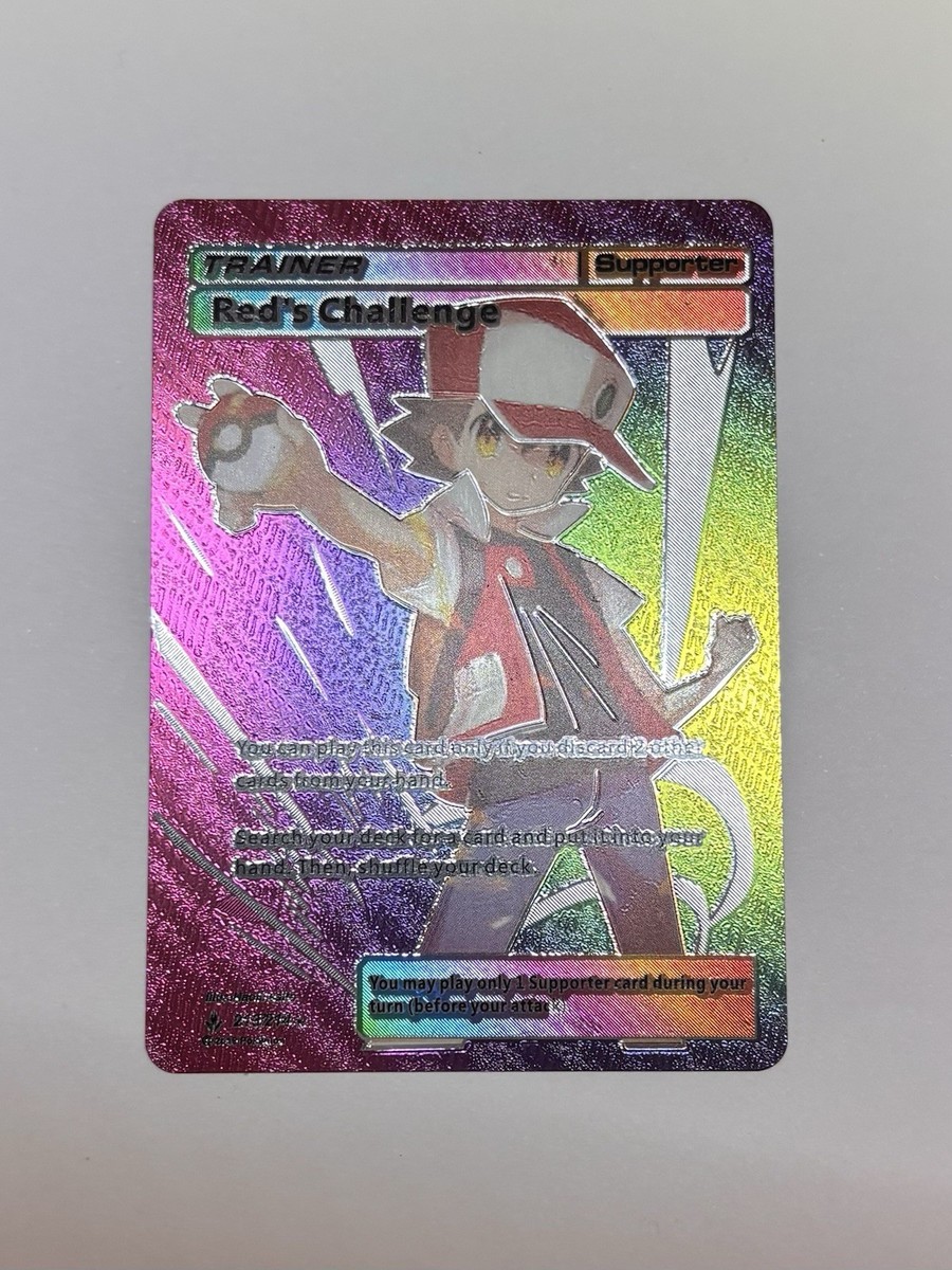 red's challenge pokemon card 213/214 PSA 9 Graded (Unbroken Bonds) Evolves from null Rules You can play this card only if you discard 2 other cards from your hand Red Challenge Full Art |
