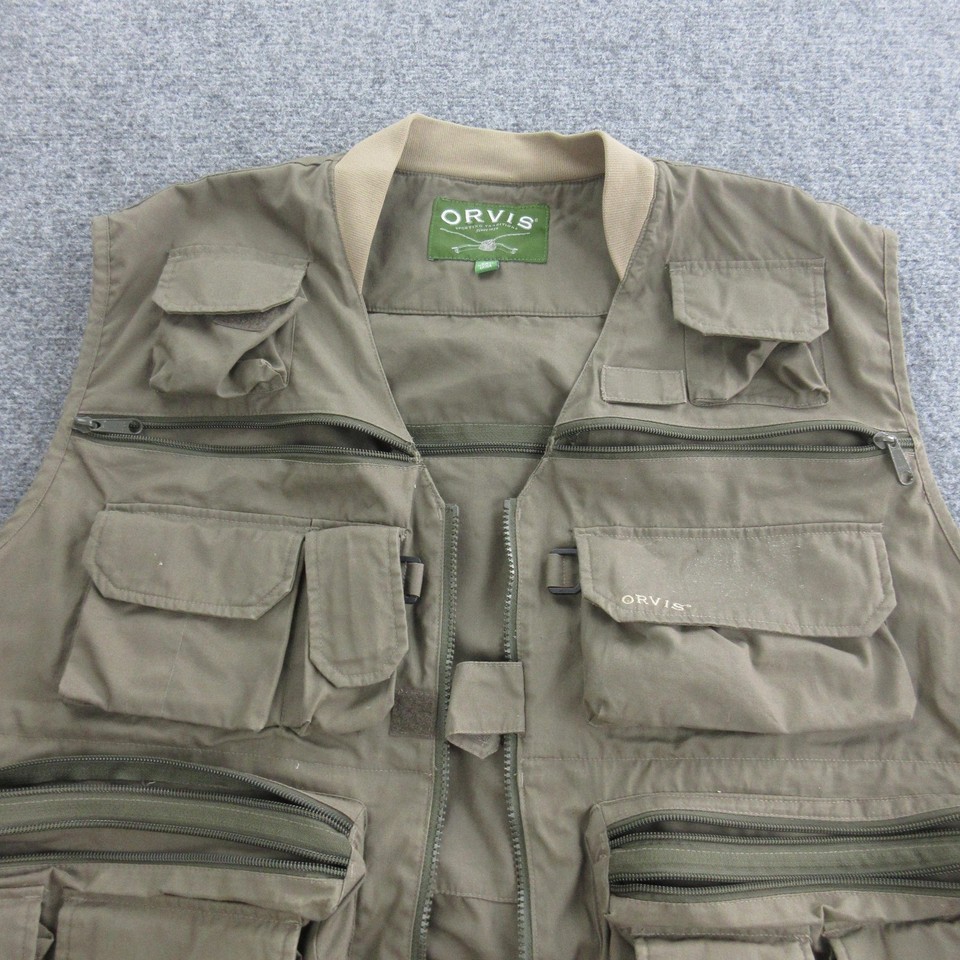 Gilet Isotherme Orvis Homme – Vert Olive – Taille XXL – Léger Pêche Extérieur – Occasion