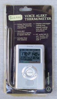 Sur La Table Voice Alert Talking Cooking Thermometer Digital Temperature Probe