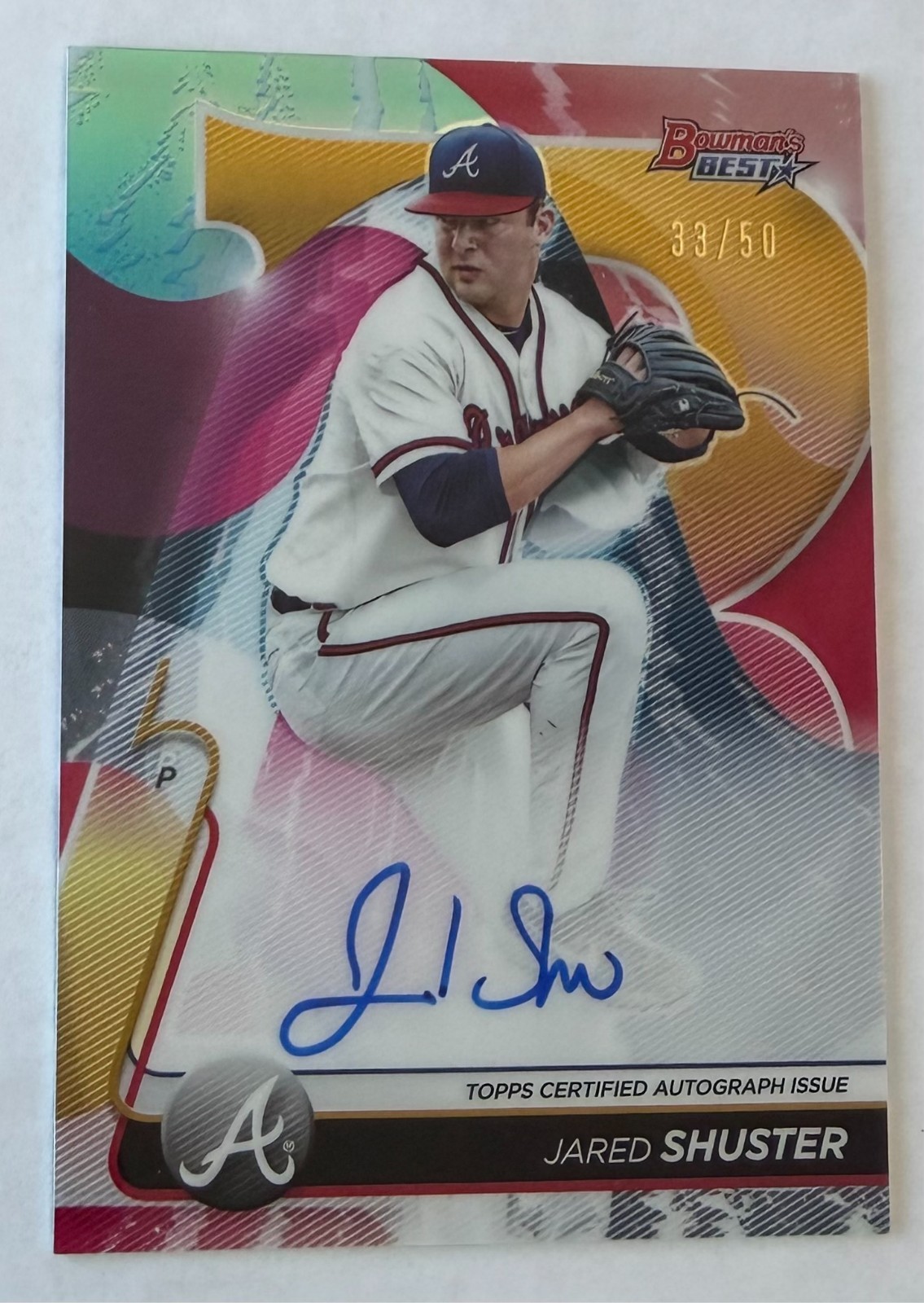 Jared Shuster Auto (Gold 33/50) | 2020 Bowman Best | #B20-JSH